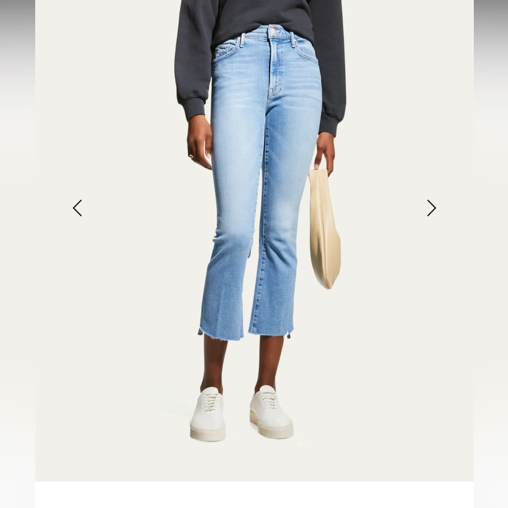 MOTHER insider crop fray size 25